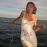 sexy Y2K Clothes Floral Print Sleeveless Backless Bodycon Maxi Dresses For Women 2024 Club Birthday Party Elegant Dress-Outfit