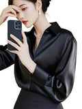 High-End Feeld Dingy Shirt 2025 Early Spring French Age-Down Mature Shirt Commuting Exquisite Comfortable Top