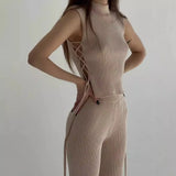 New Sexy Knitted Vest Trousers Fashion Suit