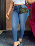 Winter Camo Print High Waist Fit