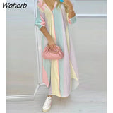 Women Casual Shirt Dress Fashion Printing Loose Button Shirt Irregular Maix Dress For Women-Outfit