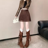 Skirt Irregular Skirt Women Autumn And Winter New Fat Mm High Waist Thin Crops A Word 100-Fold