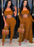 Winter Casual Fuzzy Three-Piece Pants