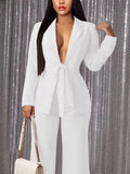 Women White Blazers Spring with Sashes Elegant Buttons Large Size Jacket Tops Office Ladies Black Formal Classy Business