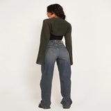 Woherb New Loose Lazy Wind Knit Cardigan Women With A Short Versatile Jacket Jacket Women-Outfit