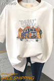 Oversized T Shirts 100% Cotton Plus Size T Shirt Summer Top Tees Printed Japanese O Neck L-5XL Short Sleeve Tshirt Women-Outfit