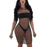 Sexy Women Bikini Cover Up Dress Robe Mesh Fishnet See Through Perspective Swimsuit Swimwear Bathing