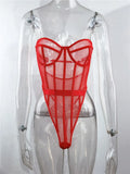 hirigin Sexy Bodysuit Women Lace Strapless Bodies For Women Female Bodys Overalls For Women Slim One Piece Bodycon Body
