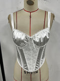 New Lace Splicing Tie With Bow Sexy Babes Sling Suit