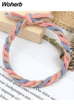 Ponytail Holder Hair Tie Foldable Hair scrunchies Silicone Stationarity Elastic Hair Band Simple hair accessories 601-1-Outfit