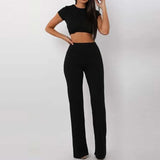 Knitted Sweat Suits Women Matching Sets Long Sleeve Hoodie+wide-legged Pants Loungewear Sweater Set Two Piece