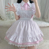 Black White Maid Costume Cute Maid Soft Girl Female Lolita Dresses Japanese Sexy Cat Female Uniform Suit-Outfit