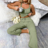 Pajamas Female Summer Lace Lace Sling Trousers Sexy Babes Lady Home Clothes Two-Piece