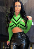 Knitting Hollow Out Long Sleeve Crop