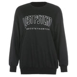Printed Female Oversized Sweatshirts Loose Casual Basic Harajuku Tops Crew Neck Streetwear Autumn Long Tops