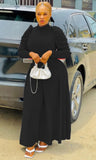 Winter Elegant Puff Sleeve Turtleneck Long Party