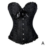 Women Lace Up Corset Bustier Top Plus Size XS-6XL Corset Boned Waist Trainer Corse Boned Overbust Corsets Slimming