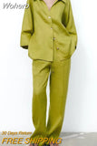2023 Women Summer 2 pieces sets Fashion Loose Linen Shirts Tops and Trousers Female Elegant Street Two Suits Clothing-Outfit