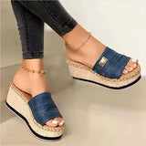 Women Wedges Slippers 2021 Fashion Platform High Heels Slippers Mules Casual Outdoor Beach Slides Flip Flops