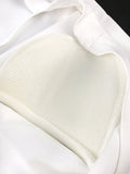 Women White Blazers Spring with Sashes Elegant Buttons Large Size Jacket Tops Office Ladies Black Formal Classy Business