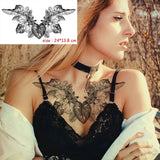 Temporary Tattoo Sticker Totem Flower Arrow Color Sexy Chest Back Fake Tatoo Waterproof Flash Tatto Body Art for Woman