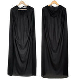 Hooded Cape Adult Death Cosplay Costumes Black Long Hooded Cloak Scary Witch Devil Role Play