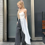 Women Elegant Backless Long Style Summer Holiday Streetwear Aesthetic Casual All-match Female Popular Simple Ulzzang New-Outfit