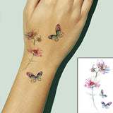 Beautiful Rose Flowers Body Art Neck Abdomen Waterproof Fake Tattoo Sexy for Woman Men Flash Temporary Small Size Tattoo