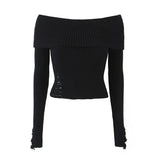 Style Big Lapel Slim Pullover Sweater In Summer-Outfit