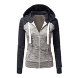Hoodie Sweatshirts Women Casual Zipper Hooded Jacket Autumn Winter Long Sleeve Pockets Pullover Tops Female