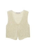 Summer Women's Sexy V-Neck Sling Knit Sweater Vest Vest-Outfit