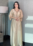 Khaki Tape Embroidery Muslim