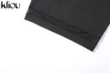 Kliou Patchwork Mesh Mini Dress Women Body-Shaping Strapless Solid Camisole Attirewear Sexy Cleavage Sleeveless Club Female
