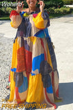 Print African Dresses for Women Vetement Femme 2023 Summer Dashiki Long Maxi Dress African Clothes Africa Fashion for lady-Outfit