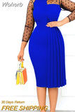 Bodycon Dress African Dresses for Women 2023 Sexy Elegant Mesh Sleeve Pleat Bandage Robe Africaine Femme African Clothes-Outfit