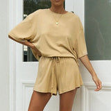 Women Tracksuit Two Piece Set Oversize Sweatshirts And Shorts Sportswear Outfit Solid Y2k Set Summer