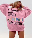 Fall Casual Print Oversize Sweater and Matching Shorts