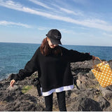 Autumn Winter Thick Hoodies Women Sweatshirt Casual Fake Two Pieces Female