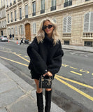 New Sweater Knitted Shirt Women's Fluffy Long-Sleeved Turtleneck
