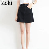 Sexy Women Denim Mini Skirt Fashion Summer High Waist Korean Black Skirt Blue Package Hip Jeans Harajuku Plus Size