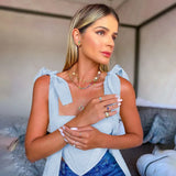 Summer Bandage Tank Top Women Slim Elegant Casual Asymmetric Crop Top Female Vintage Streetwear Tanks Vest 2020