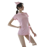 Sterling Lingerie Nurse Suit To Seduce Nurse Set Bare Black Powder Lace Pure Sexy Night Club Uniform
