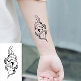 Waterproof Temporary Tattoo Stickers Black Somnus Flower Plant Small Size Tatto Flash Tatoo Fake Tattoos for Man Kid Girl