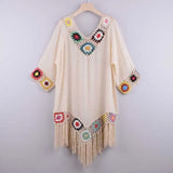 Dress For Summer The Beach Cover Up 2021 Bathroom Outlet Ins Web Languid Lazy Flower Smock Print Polyester Swimsuit