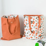 New Millet Wheat Fabric Double-sided Dual-use Shoulder Bags Cotton Linen Pocket Handbag Shopping Bag Female Canvas Cloth