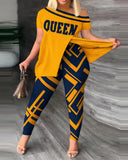 Independent Station Spring And Summer Printing Fashion Suit 2-Piece Set For Women-Outfit