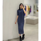 Folded New Middle-Chai Porcelain Printing Wrinkles Daily Commute Flower Vest Dress Suit