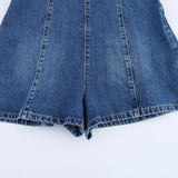 Strap Trousers Shorts Women 2025 Summer Hanging Neck Denim Jumpsuit
