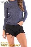 Lurex Autumn Winter Sweater Women Long Sleeve Pullover Round Neck Women Basic Sweater 2023 Korean Glitter Knit Top QH1891-Outfit