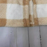 And Winter Fashion Burst Temperament Cardigan Two-Color Lattice Hooded Lady Plush Vest Coat